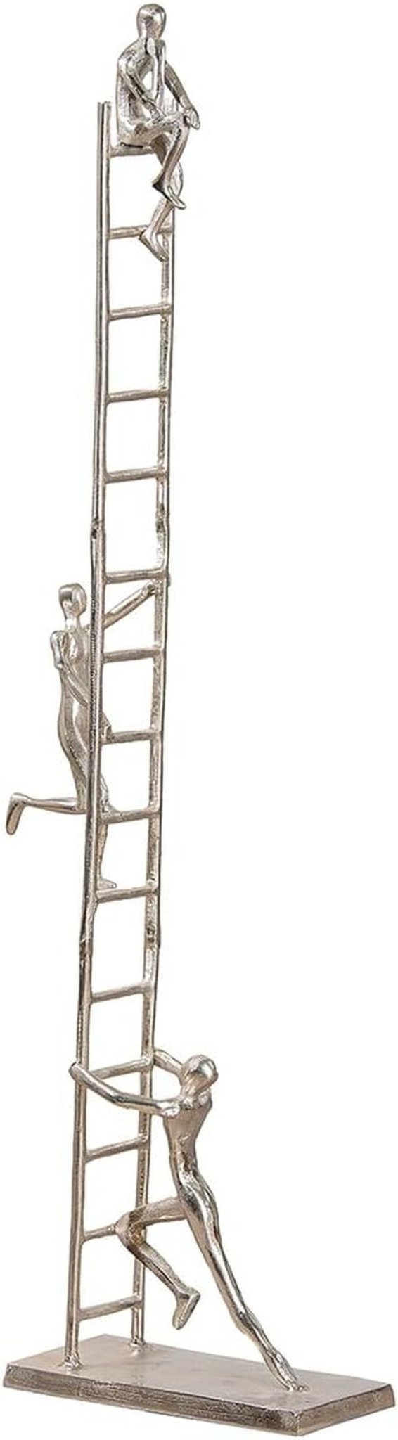 GILDE Deko große Figur Skulptur XXL - silver dekorativ skulptur gjord av aluminium färg: silver - vardagsrum dekoration födelsedagspresent höjd 114 cm Statyetter och skulpturer Naty Shop