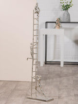 GILDE Deko große Figur Skulptur XXL - silver dekorativ skulptur gjord av aluminium färg: silver - vardagsrum dekoration jubileumspresent höjd 114 cm Statyetter och skulpturer Naty Shop silver Höjd 114 cm