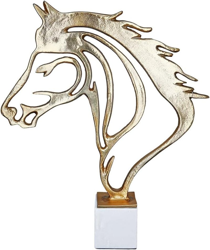 GILDE Deko große Figur Skulptur XXL - silver dekorativ skulptur gjord av aluminium färg: silver - vardagsrum dekoration jubileumspresent höjd 114 cm Statyetter och skulpturer Naty Shop Gold Höjd 44,5 cm