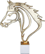GILDE Deko große Figur Skulptur XXL - silver dekorativ skulptur gjord av aluminium färg: silver - vardagsrum dekoration jubileumspresent höjd 114 cm Statyetter och skulpturer Naty Shop Gold Höjd 44,5 cm