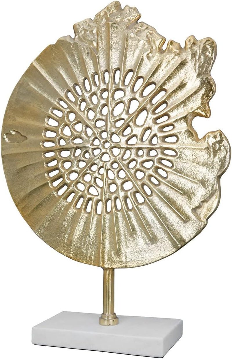 GILDE Deko große Figur Skulptur XXL - silver dekorativ skulptur gjord av aluminium färg: silver - vardagsrum dekoration jubileumspresent höjd 114 cm Statyetter och skulpturer Naty Shop Gold Höjd 51 cm