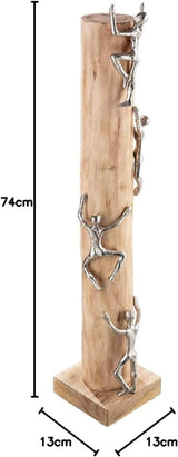 GILDE Dekorativ skulpturfigur XL - högt upp Aluminium, färgat naturligt trä - Höjd 74 cm Statyetter och skulpturer Naty Shop