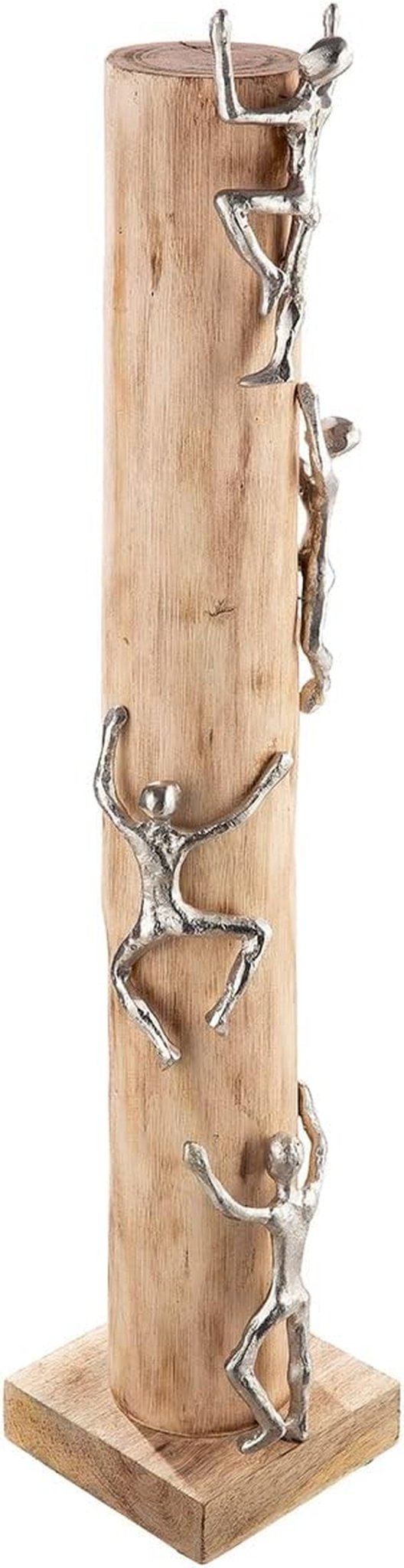 GILDE Dekorativ skulpturfigur XL - högt upp Aluminium, färgat naturligt trä - Höjd 74 cm Statyetter och skulpturer Naty Shop