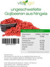 Gojibär - 1 kg torkade och osavlade gojibär från en av de bästa odlingsregionerna i världen, Ningxia Kina Torkade produkter Naty Shop