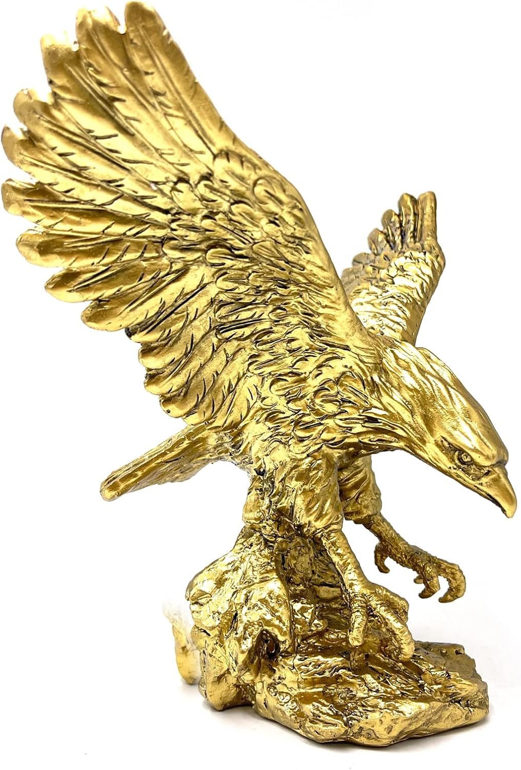 Golden Eagle Resin Ornaments Staty, Golden Eagle Skulptur Modern Hemmakontor Statyett Dekor Skrivbordsdekoration (Golden 1) Statyetter och skulpturer Naty Shop