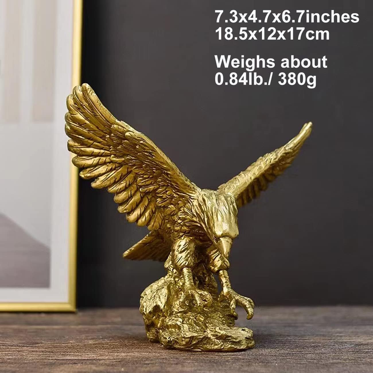 Golden Eagle Resin Ornaments Staty, Golden Eagle Skulptur Modern Hemmakontor Statyett Dekor Skrivbordsdekoration (Golden 1) Statyetter och skulpturer Naty Shop