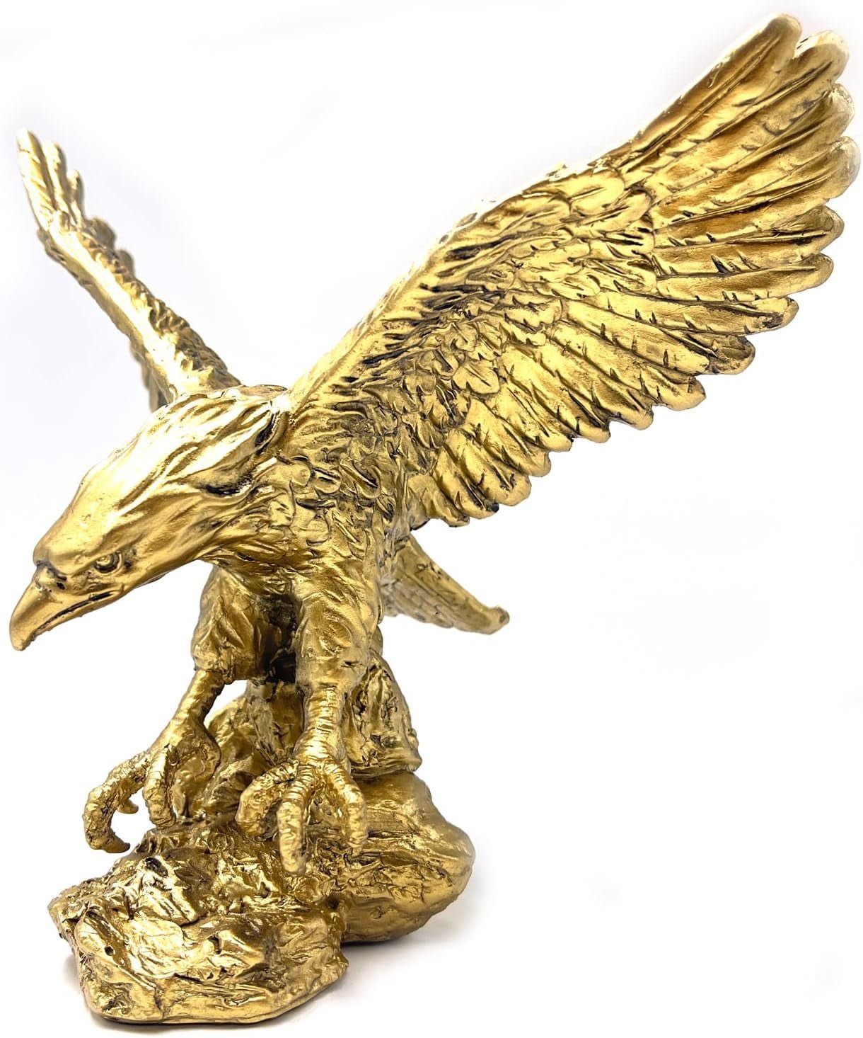 Golden Eagle Resin Ornaments Staty, Golden Eagle Skulptur Modern Hemmakontor Statyett Dekor Skrivbordsdekoration (Golden 1) Statyetter och skulpturer Naty Shop