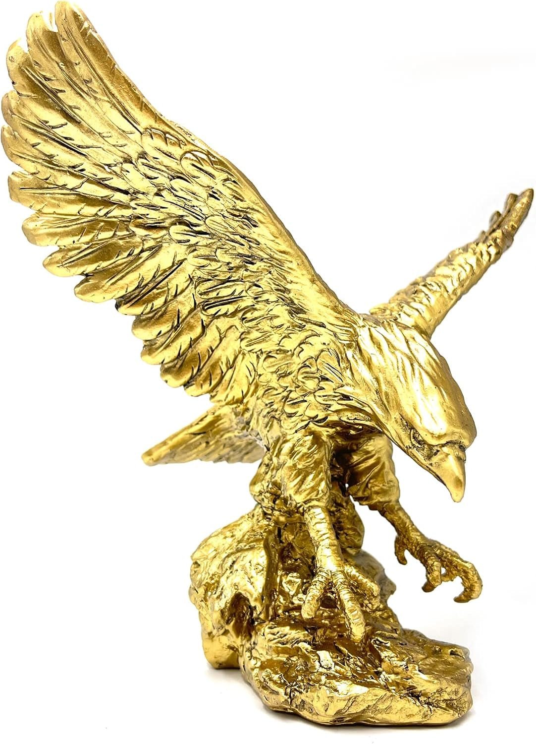 Golden Eagle Resin Ornaments Staty, Golden Eagle Skulptur Modern Hemmakontor Statyett Dekor Skrivbordsdekoration (Golden 1) Statyetter och skulpturer Naty Shop
