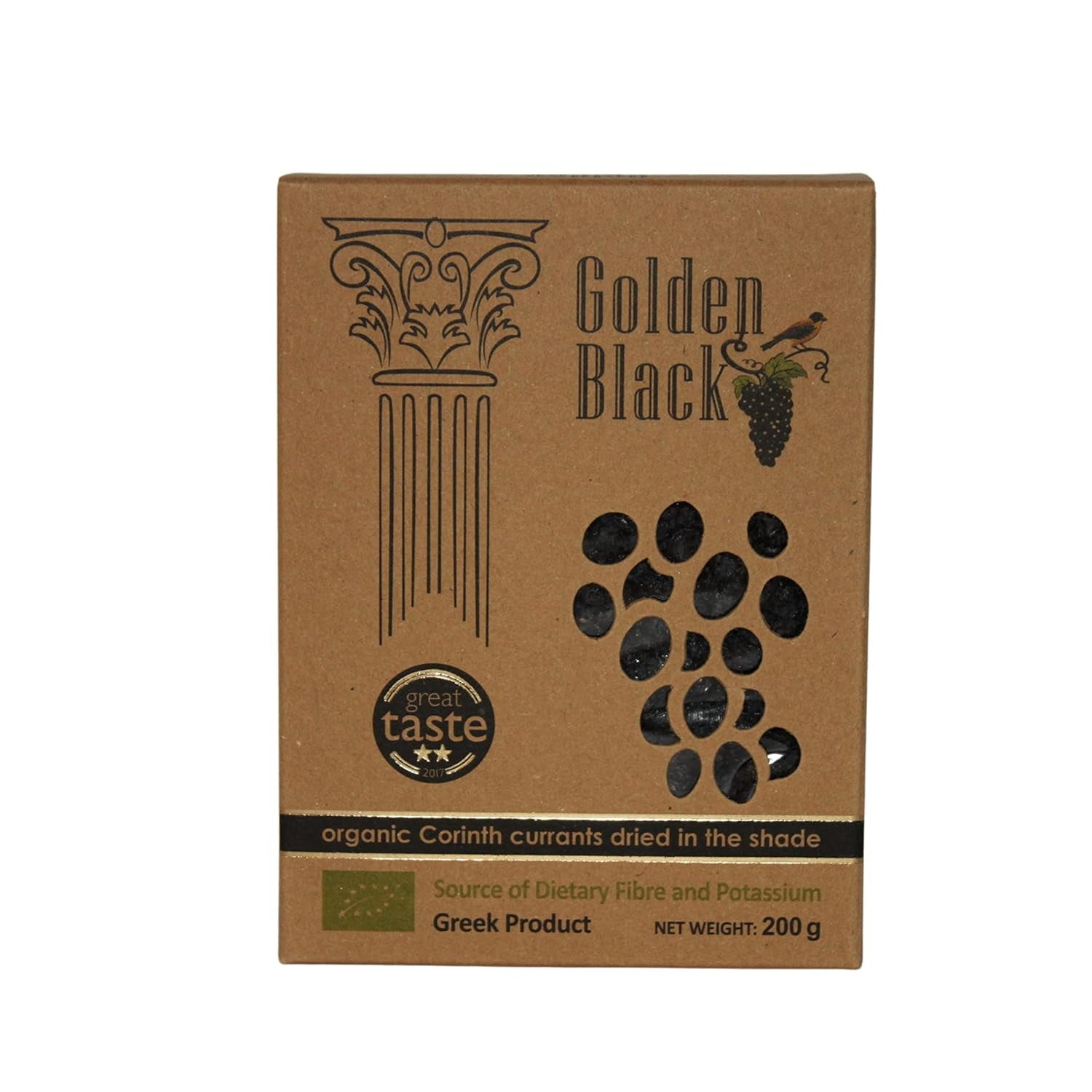 Grekiska ekologiska svarta sultanor - vinbär 200g, förpackning om 3 (3 X 200g) Dehydrerade produkter Naty Shop Sultanes