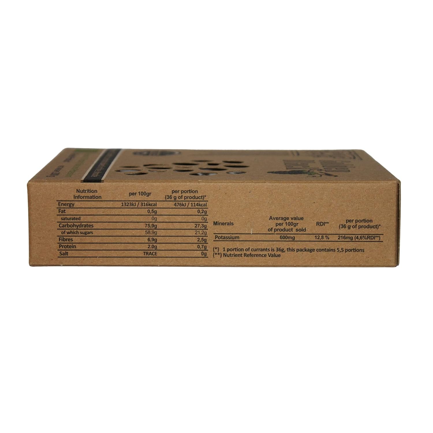 Grekiska ekologiska svarta sultanor - vinbär 200 g, förpackning om 3 (3 X 200 g) Dehydrerade produkter Naty Shop