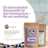 GREEN PANDA® ekologiskt aroniapulver från Österrike | finmalda torkade aronia | ekologiska aronia utan tillsatser | regionalt alternativ till acaipulver och gojibär | 500g Naty Shop torkade produkter