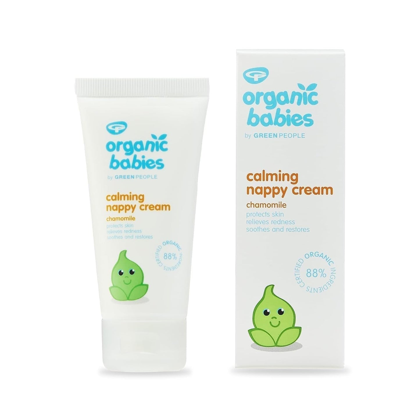 Green People - Organisk lugnande kräm för babyblöjor - Naturlig och organisk zinkoxid - Eksemvänlig - Parabenfri, 50 ml barn - Bad och hudvård Naty Shop Standardtitel