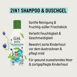Guhl Kids Dino fördelningsset - 2x Guhl Kids 2 i 1 schampo & duschgel, 250ml + 1x Pixi-bok - Speciellt utvecklad för barn - Ingen dragning - Cosmos Natural Certificate Barn - Bad och hudvård Naty Shop