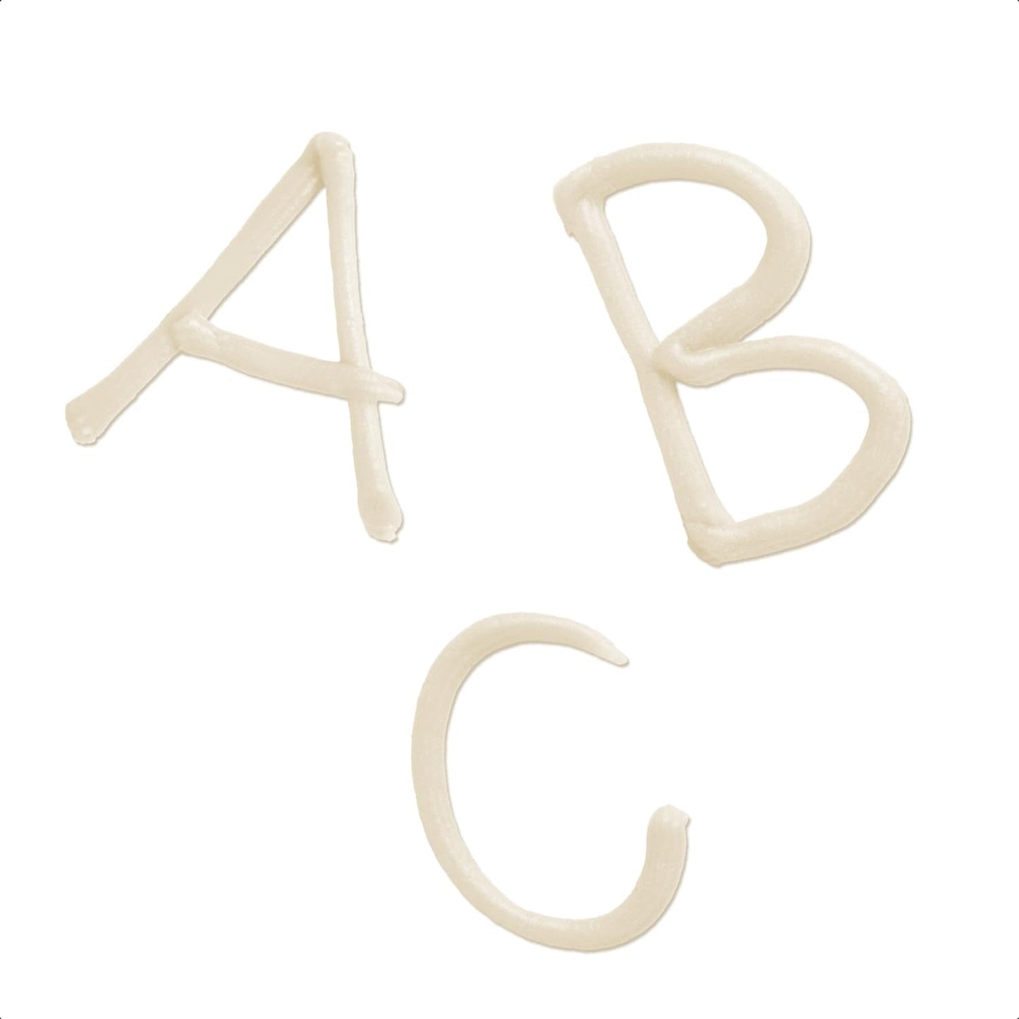 Günthart BackDecor 25 g VITA sockerbokstäver för valfri efterrätt i vit sockerfärg för vackra bokstäver och mönster, 1 förpackning (25 g) Sugar Paste Naty Shop