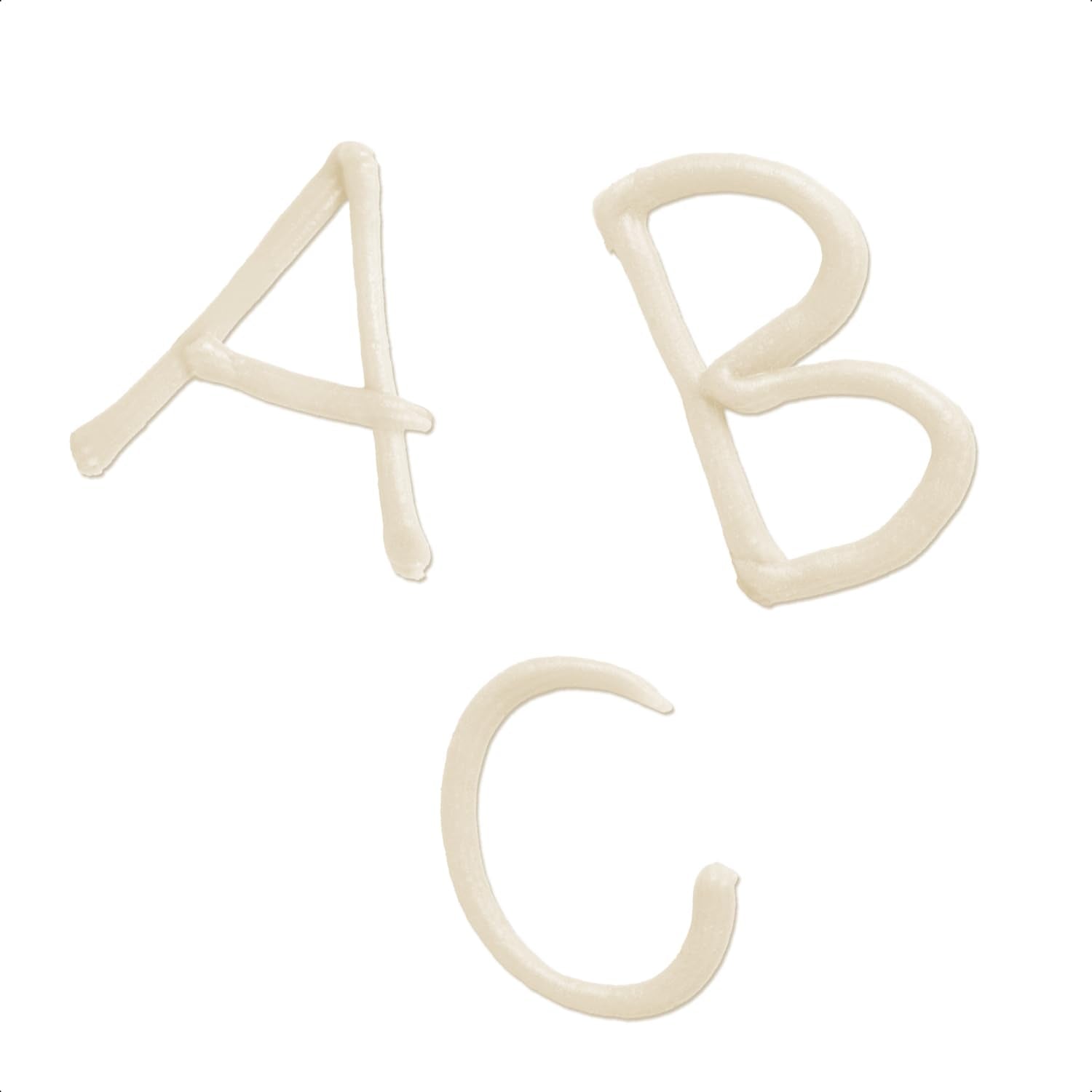 Günthart BackDecor 25 g VITA sockerbokstäver för valfri efterrätt i vit sockerfärg för vackra bokstäver och mönster, 1 förpackning (25 g) Sugar Paste Naty Shop