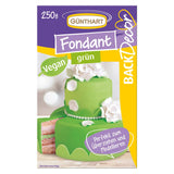 Günthart BackDecor 250 fondantgrön, 100 % vegansk, palmoljefri, tårtålig för att täcka kakor och bakverk, lämplig för modellering, 1 förpackning (1 x 250 g) Naty Shop sockerpasta 250 G (1 förpackning) Med vänliga hälsningar