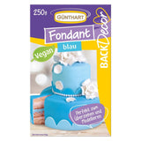Günthart BackDecor 250 fondantgrön, 100 % vegansk, palmoljefri, tårtålig för att täcka kakor och bakverk, lämplig för modellering, 1 förpackning (1 x 250 g) Naty Shop sockerpasta 250 G (1 förpackning) Blå
