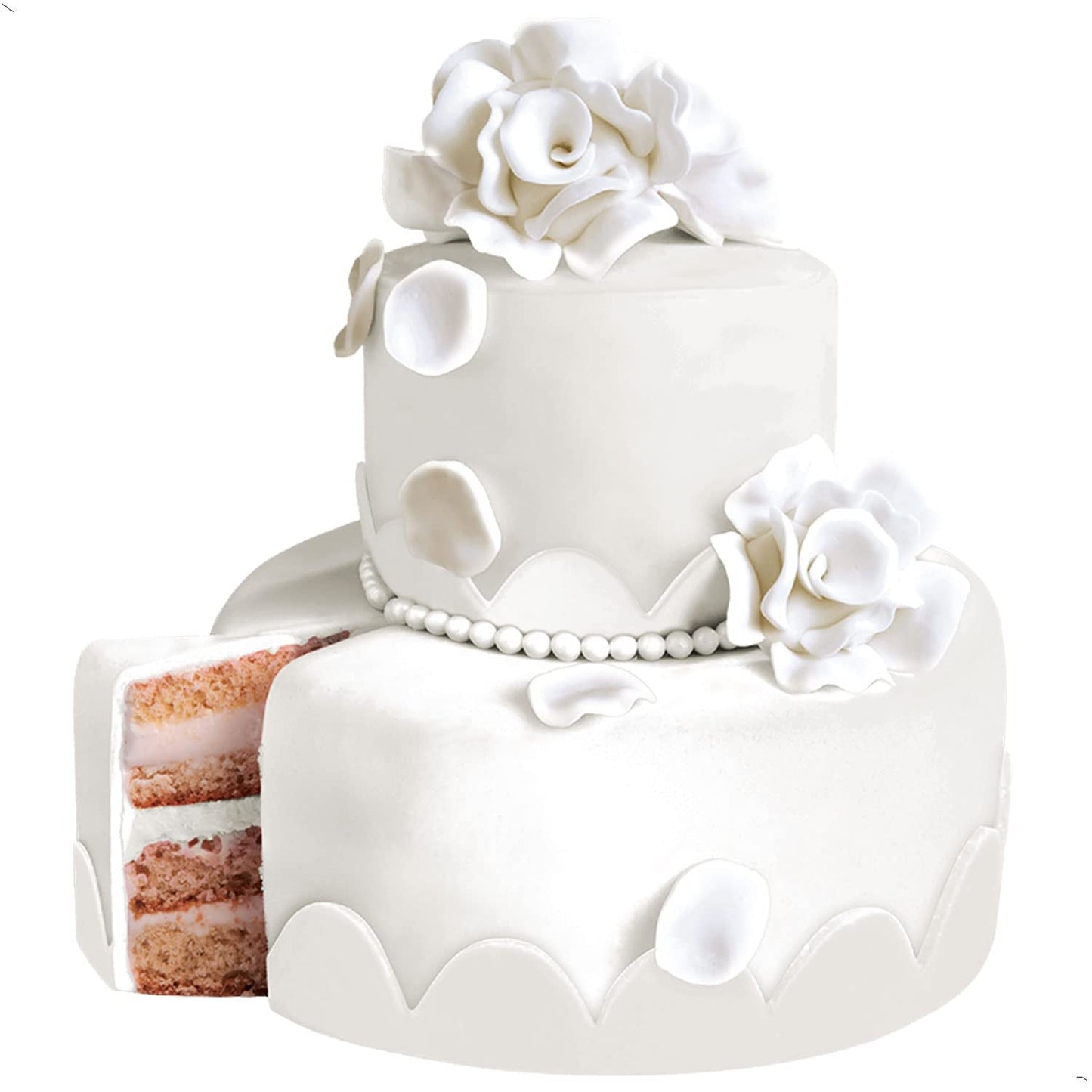Günthart BackDecor 250 g vit fondant, 100 % vegansk, palmoljefri, tårbeständig för att täcka kakor och bakverk, lämplig för modellering, 2-pack (1 x 250 g) Naty Shop Sugarpaste