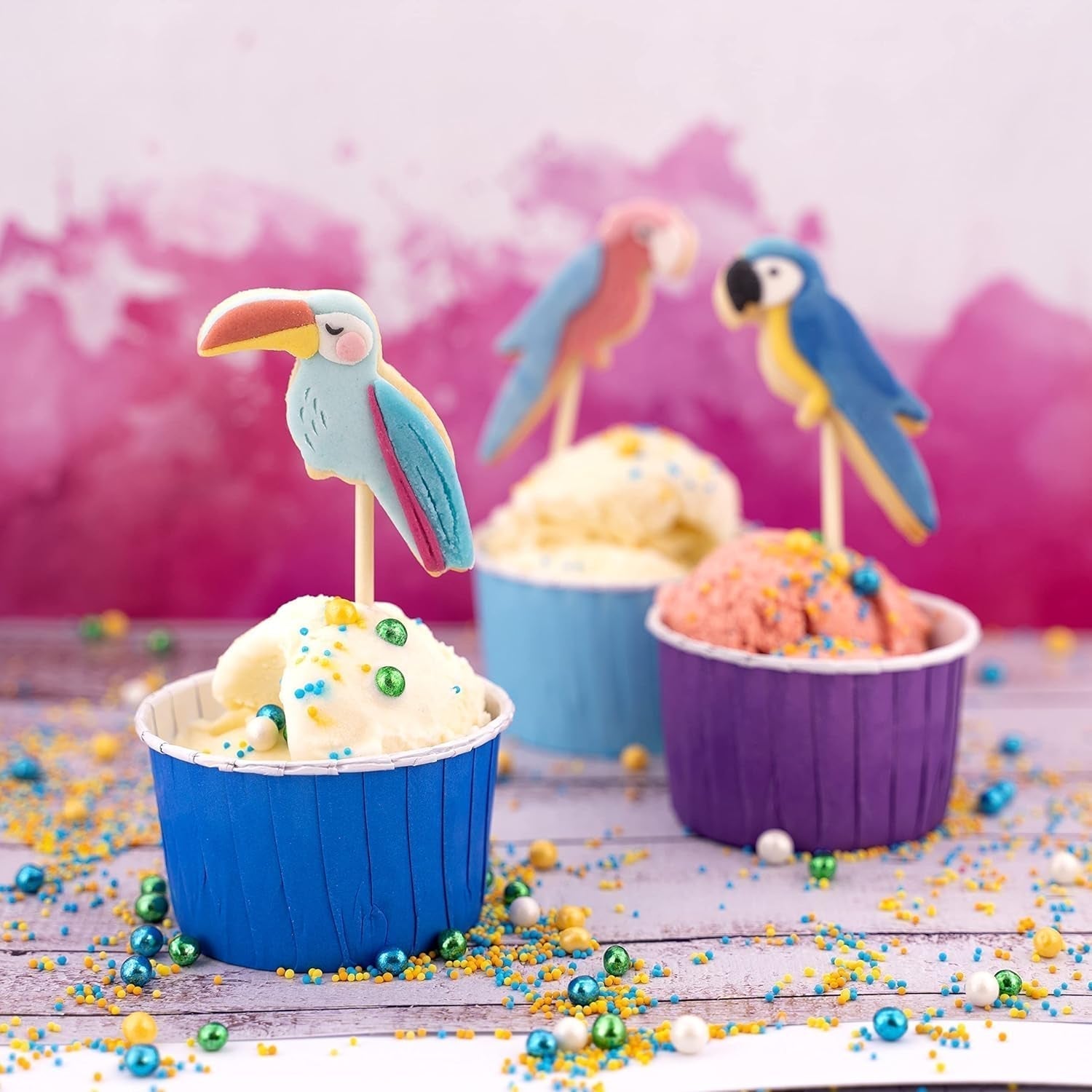 Günthart BackDecor 250 g blå fondant, 100 % vegansk, palmoljefri, tårbeständig för att täcka tårtor och bakverk, lämplig för modellering, 3-pack (1 x 250 g) Naty Shop Sugarpaste