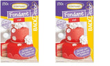 Günthart BackDecor 250 g Röd Fondant, Palmoljefri, Rivbeständig för att täcka kakor och bakverk, Lämplig för modellering, paket med 2 (1 x 250 g) Naty Shop Sugar Paste Red 250 G (Pack med 2)