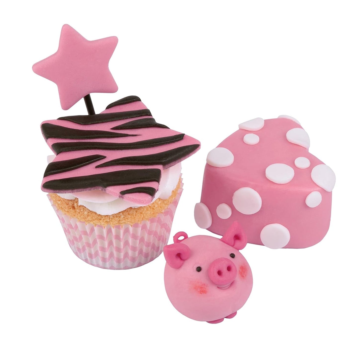 Günthart BackDecor fondant rosa | överlägsen kvalitet | redo att användas | utan palmolja | rivsäker | för beläggning av kakor och bakverk | lämplig för modellering | förpackning om 2 (1 x 250 g) Naty Shop sockerpasta