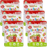 Ekologiska fruktsnacks för barn: 6x15g ekologiska frystorkade jordgubbar - Frystorkad frukt - Torkad frukt - Små rackare från NutriPur Dehydrerade produkter Naty Shop Standardtitel