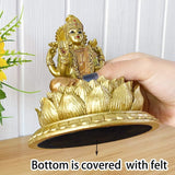 Hinduiska gudinnan Laxmi Lotus Skulptur - Indiska Guden Lord Lakshmi Puja Staty - Indien Murti Idol Figuriner Pooja Objekt Diwali Presenter Statyetter och skulpturer Naty Shop
