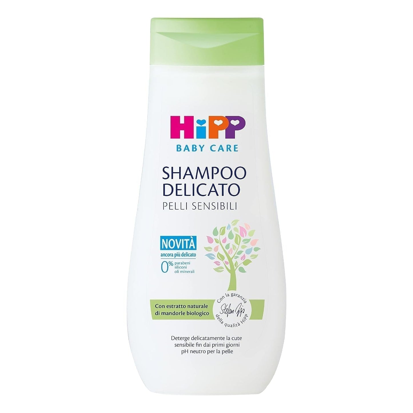 HiPP - Baby Care Milt schampo för barn, rengör och irriterar ögonen skonsamt, för känslig hud, med naturligt organiskt mandelextrakt, 1 flaska med 200 ml Barn - Bad och hudvård Naty Shop Standardtitel