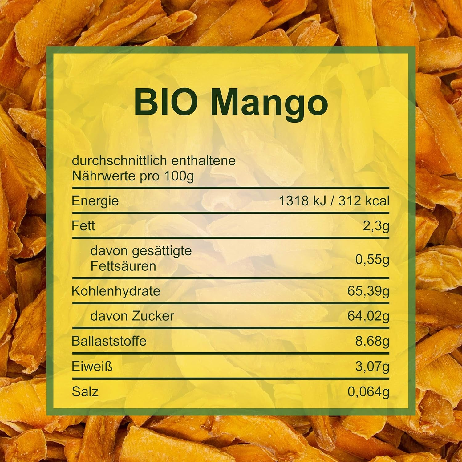 Howa torkad mango - torkad frukt i ekologisk kvalitet, naturlig och osvavellad - perfekt för matlagning, bakning eller som ett hälsosamt mellanmål - mangoskivor - sockerfria - 1000 g Naty Shop torkade produkter