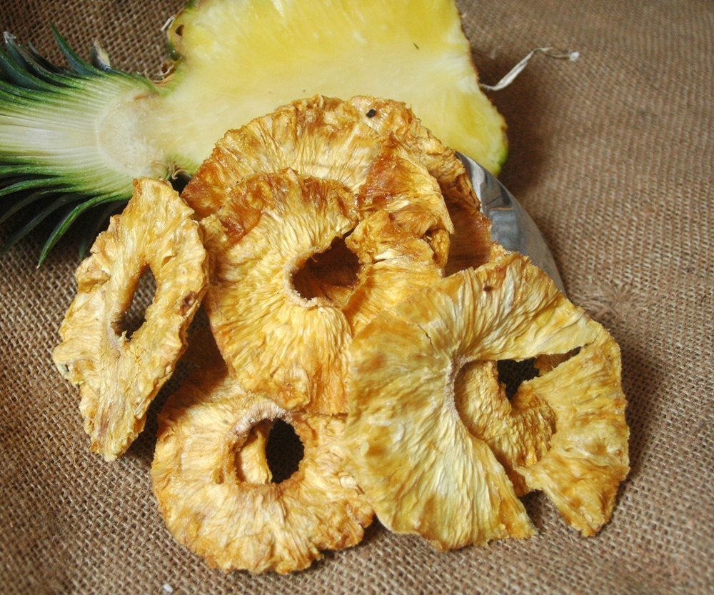 Osötade, osavlade ananasringar - 1 kg påse Uttorkade produkter Naty Shop Standardtitel