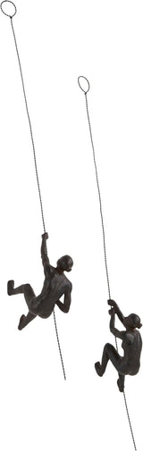 JOTEX feminina klättrare dekorativa figurer, paket med 2, rostiga bruna statyetter och skulpturer Naty Shop Standardtitel