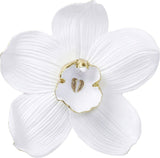 Kare Design väggdekoration Orchid, vit, XL, väggdekoration, orkidéblommalook, handgjord, 25x24x7 cm (h/v/d) Statyetter och skulpturer Naty Shop Vit 51L X 2B Cm