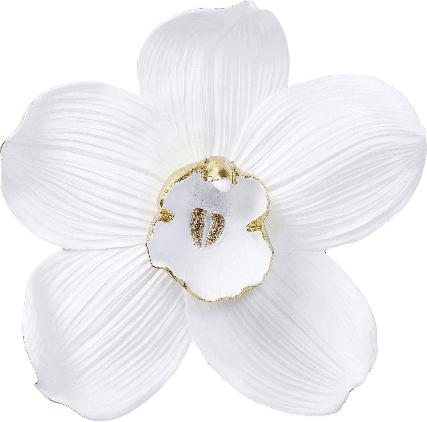 Kare Design väggdekoration Orchid, vit, XL, väggdekoration, orkidéblommalook, handgjord, 25x24x7 cm (h/v/d) Statyetter och skulpturer Naty Shop Vit 51L X 2B Cm