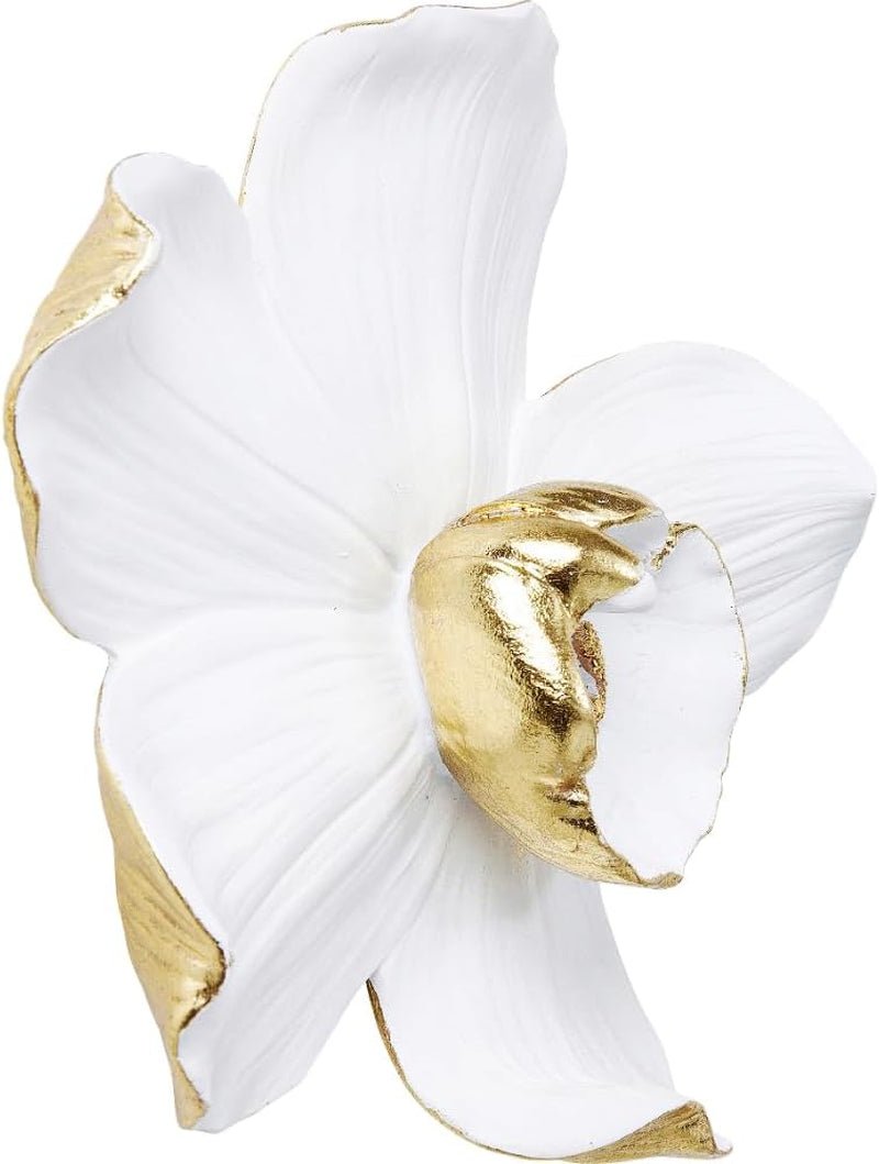 Kare Design väggdekoration Orchid, vit, XL, väggdekoration, orkidéblommalook, handgjord, 25x24x7 cm (h/v/d) Statyetter och skulpturer Naty Shop