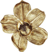 Kare Design väggdekoration Orchid, vit, XL, väggdekoration, orkidéblommalook, handgjord, 25x24x7 cm (h/v/d) Statyetter och skulpturer Naty Shop Guld 40L X 3B Cm