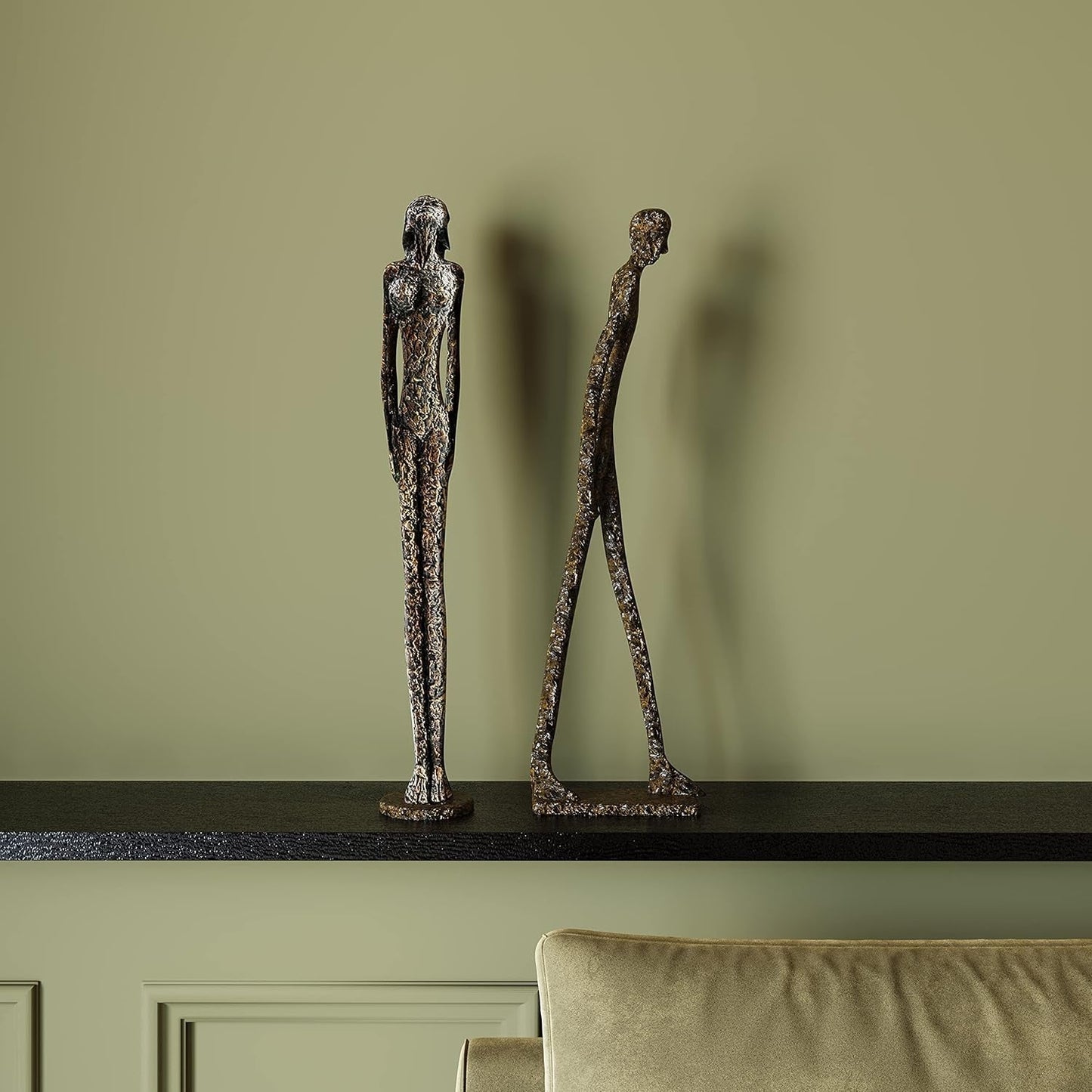 Kare Design Dekorativt objektkonst Dam Brons Dekorativ statyett Harts Antik utseende Staty Dekorkonstobjekttillbehör 78x13.5x13.5cm Statyetter och skulpturer Naty Shop