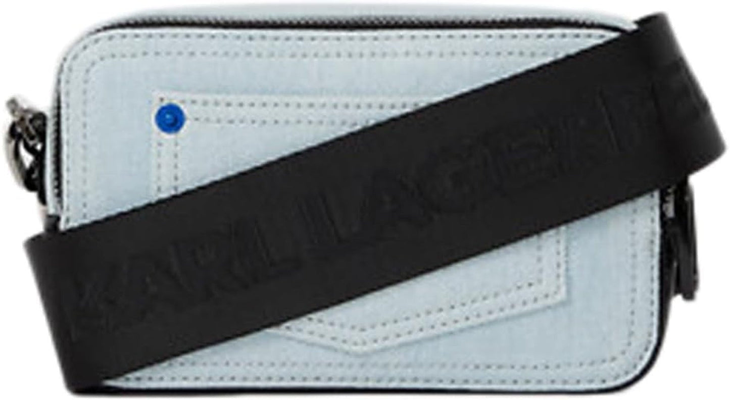 Karl Lagerfeld Jeans Damlåda Logotyp Kameraväska Cross Body, Ljusblå Damväskor Naty Shop
