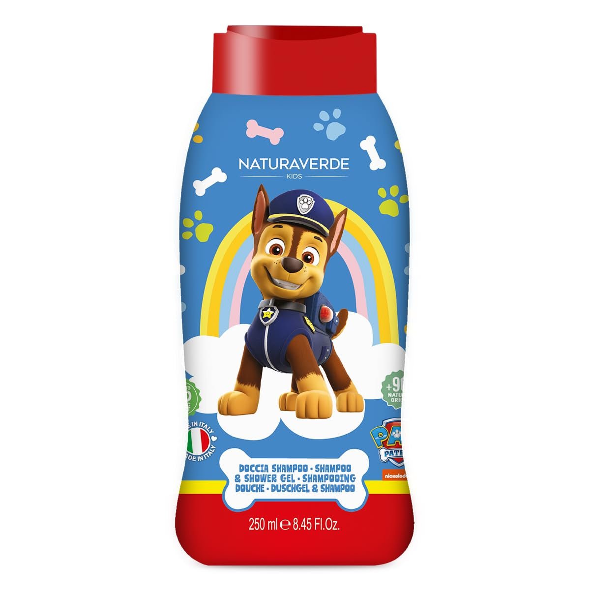 | Kids - Paw Patrol - Duschschampo för barn, duschtvål för kropp och hår, hygienprodukter för barn, med ekologiskt havreextrakt, 250 ml Barn - Bad och hudvård Naty Shop Standardtitel