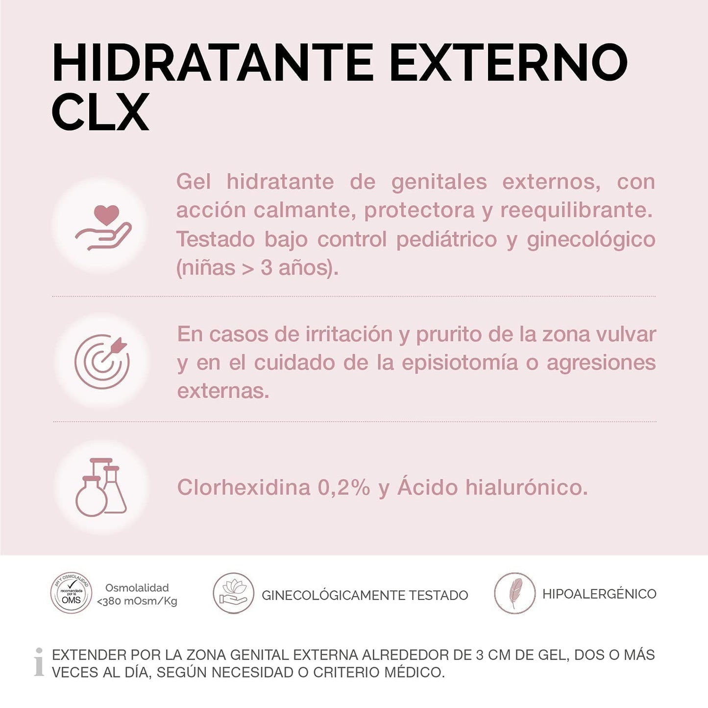 Lab - Extern fuktkräm CLX, Fuktgivande kräm för yttre intima områden, Klorhexidin och aloe vera, Allergivänlig, Parabenfri, Dermatologiskt och gynekologiskt testad - 30 ml Barn - Bad och hudvård Naty Shop
