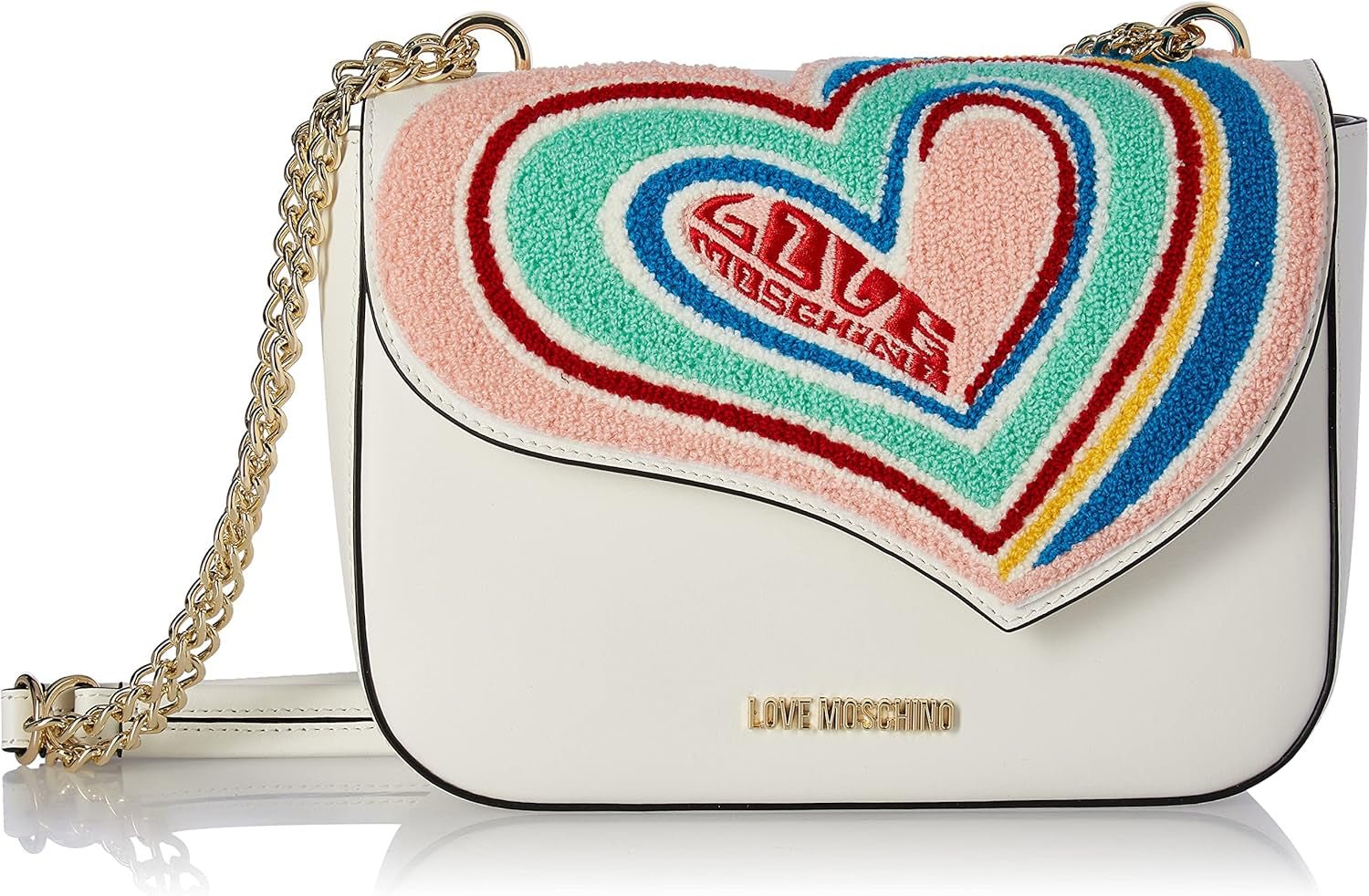 Love Moschino Borsa a Spalla axelväska Dam Väskor Naty Shop Vit