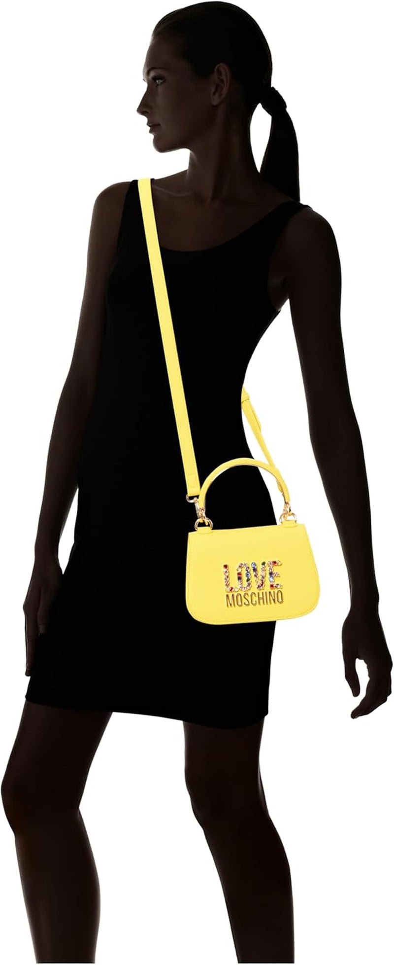 Love Moschino damväska, gul Handväska, gul Damväska Naty Shop