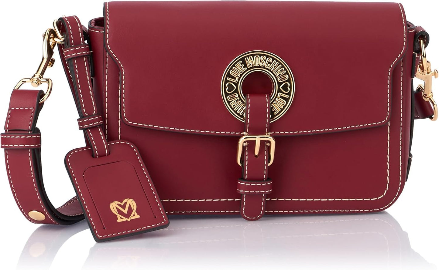 Love Moschino Axelväska Dam Bordeaux One Size Väskor Dam Naty Shop Standardtitel