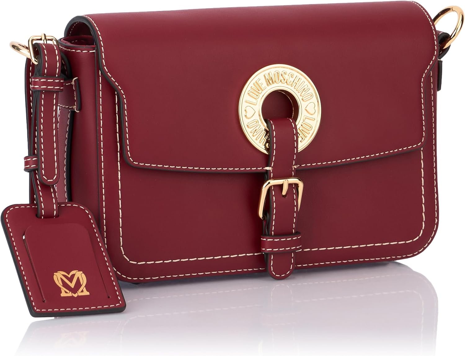 Love Moschino Axelväska Dam Bordeaux One Size Väskor Dam Naty Shop