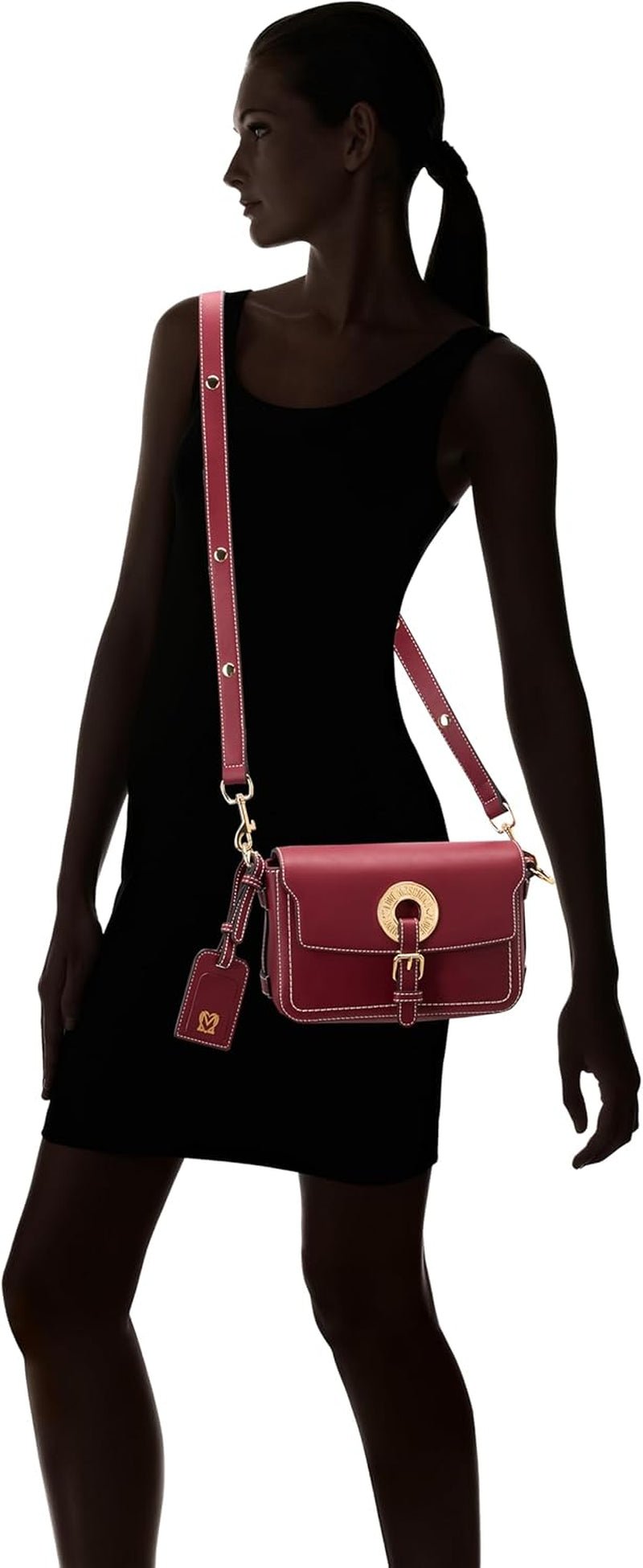 Love Moschino Axelväska Dam Bordeaux One Size Väskor Dam Naty Shop