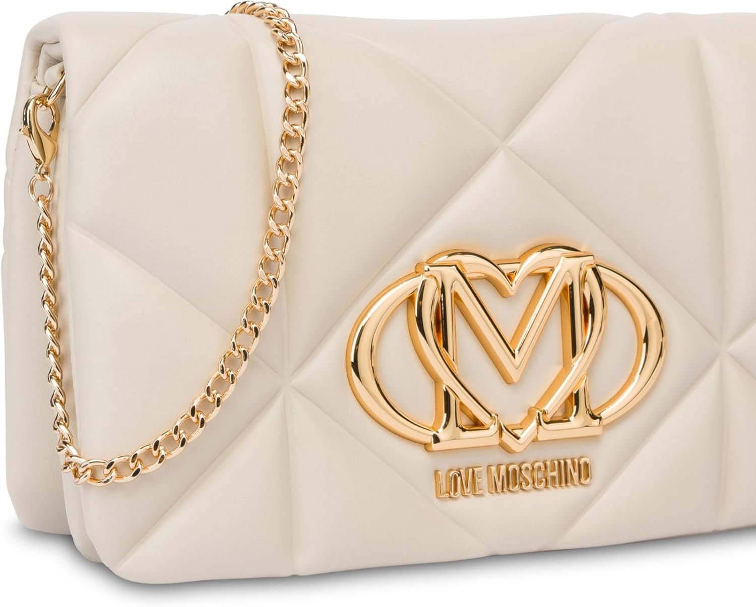 Love Moschino Jc4043pp1mlc0110 Axelväska Ivory Damväskor Naty Shop