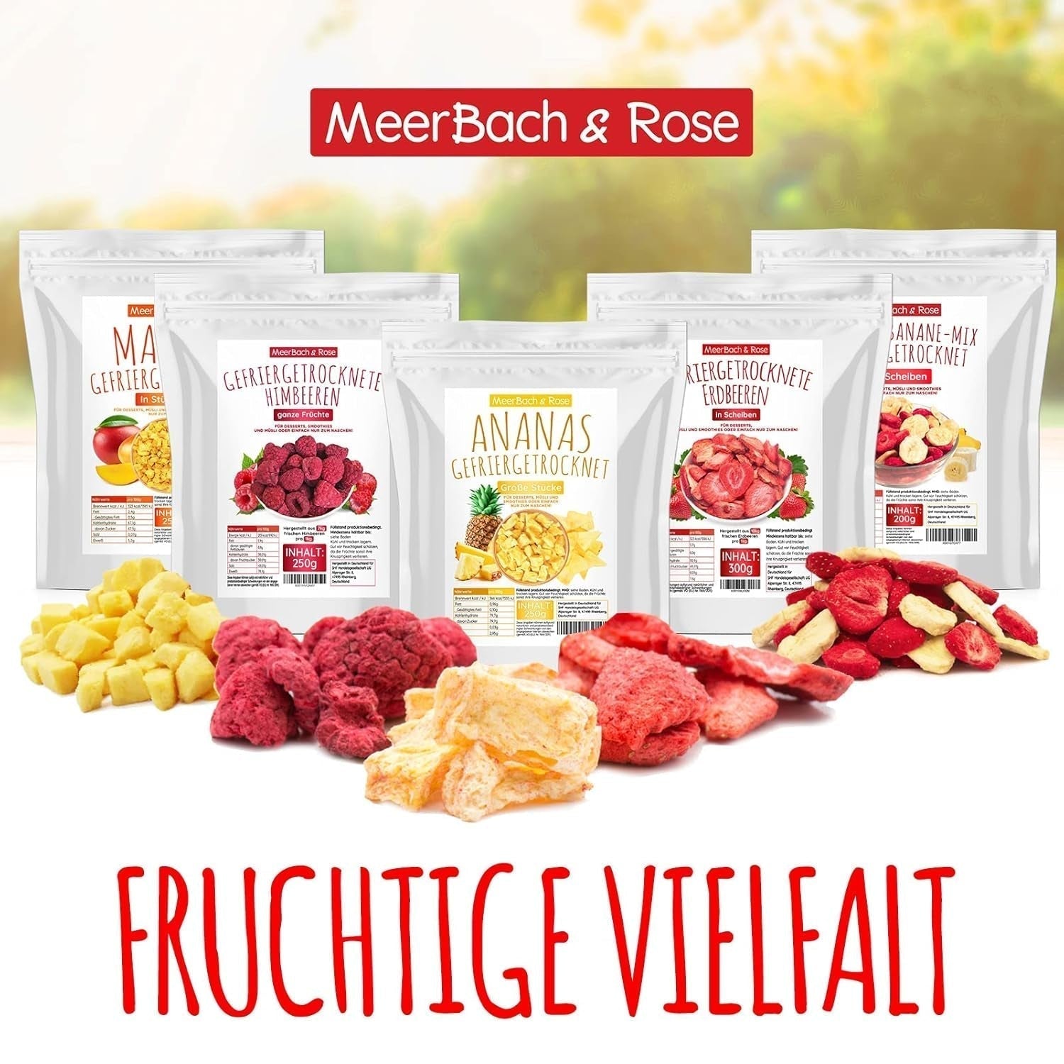 Frystorkad mango, 250g frystorkad frukt, utan tillsatser, fruktig, tillverkad i Tyskland Dehydrerade produkter Naty Shop
