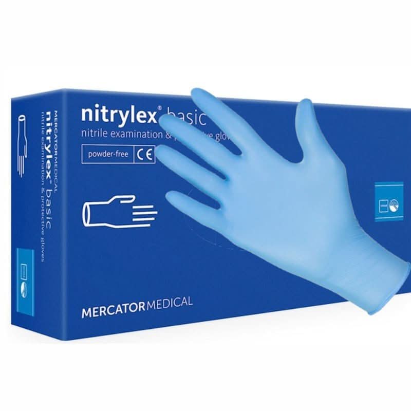 Nitrilex puderfria blå nitrilhandskar 100st, storlek L Nati Shop