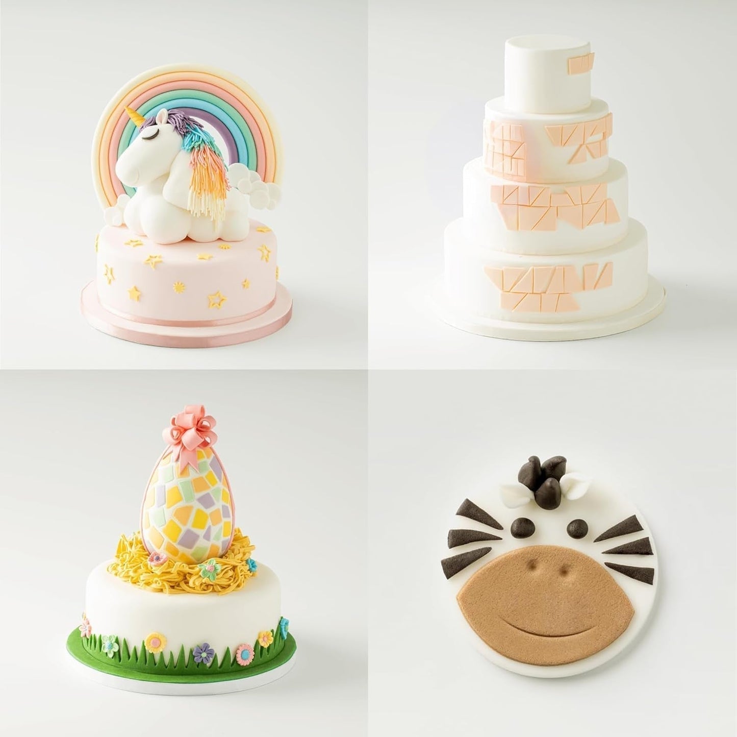 Massa Ticino Fondant Vit 2x 1kg - Premium sockerpasta för dekorativa tårtor, rullad fondant - perfekt för tårtor, modellering och dekorationer - vit fondant för professionella och amatörbagare Sockerpasta Naty Shop