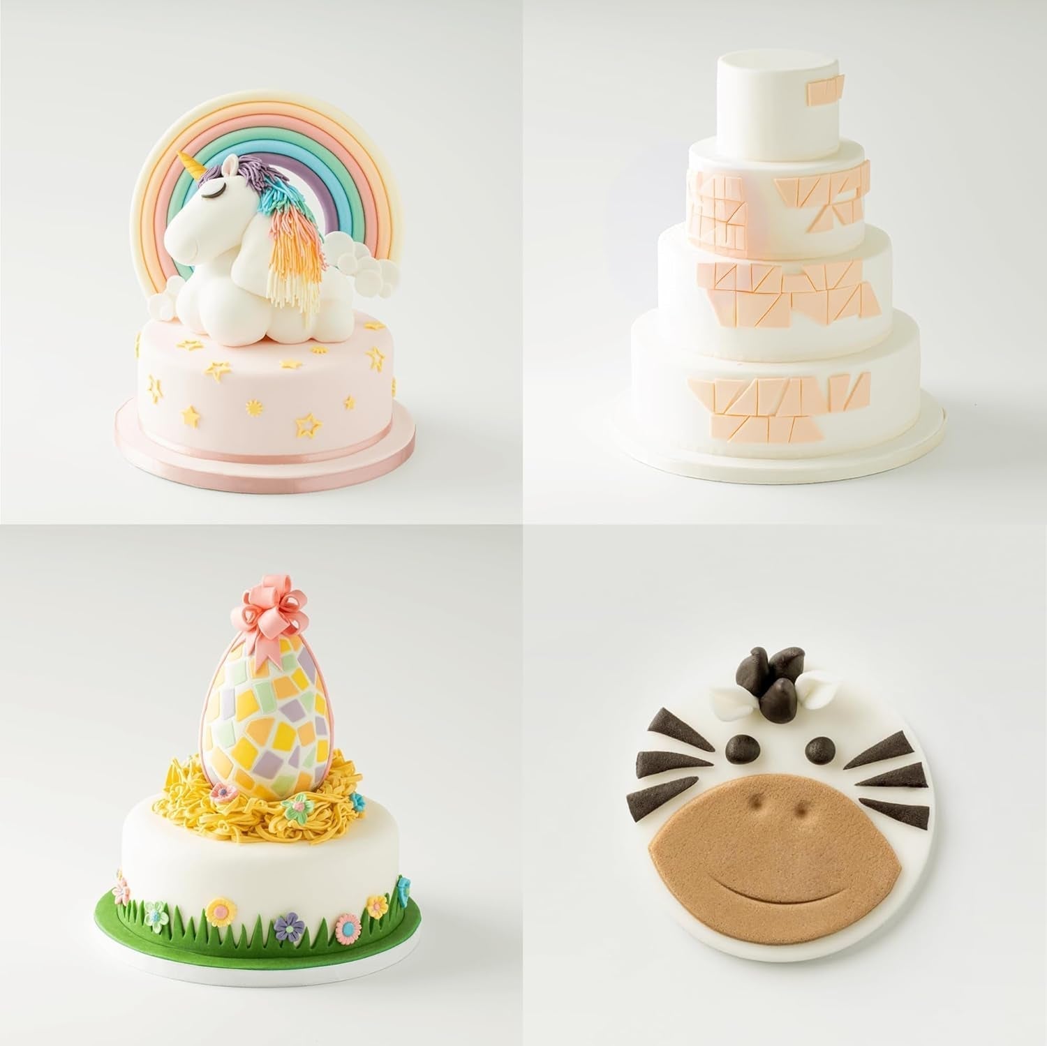 Massa Ticino Fondant Vit 2x 1kg - Premium sockerpasta för dekorativa tårtor, rullad fondant - perfekt för tårtor, modellering och dekorationer - vit fondant för professionella och amatörbagare Sockerpasta Naty Shop