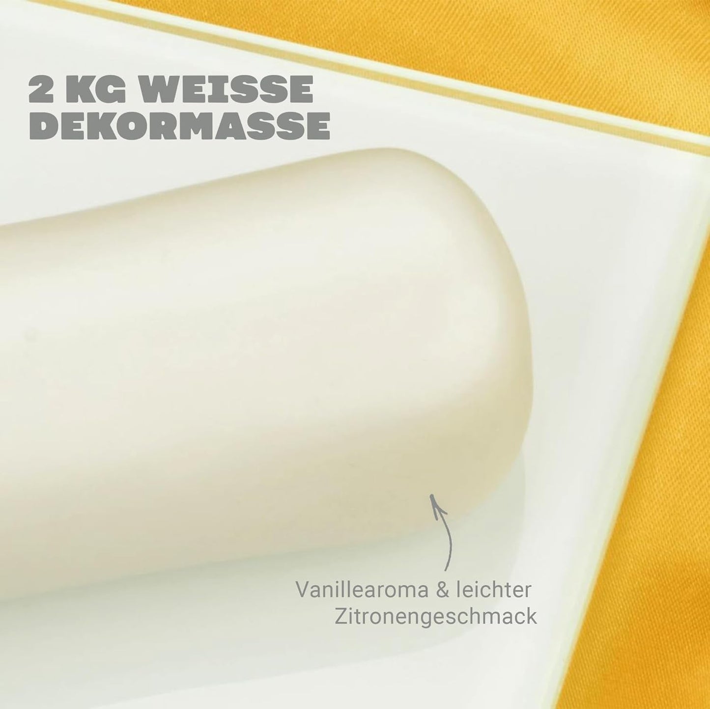 Massa Ticino Fondant Vit 2x 1kg - Premium sockerpasta för dekorativa tårtor, rullad fondant - perfekt för tårtor, modellering och dekorationer - vit fondant för professionella och amatörbagare Sockerpasta Naty Shop